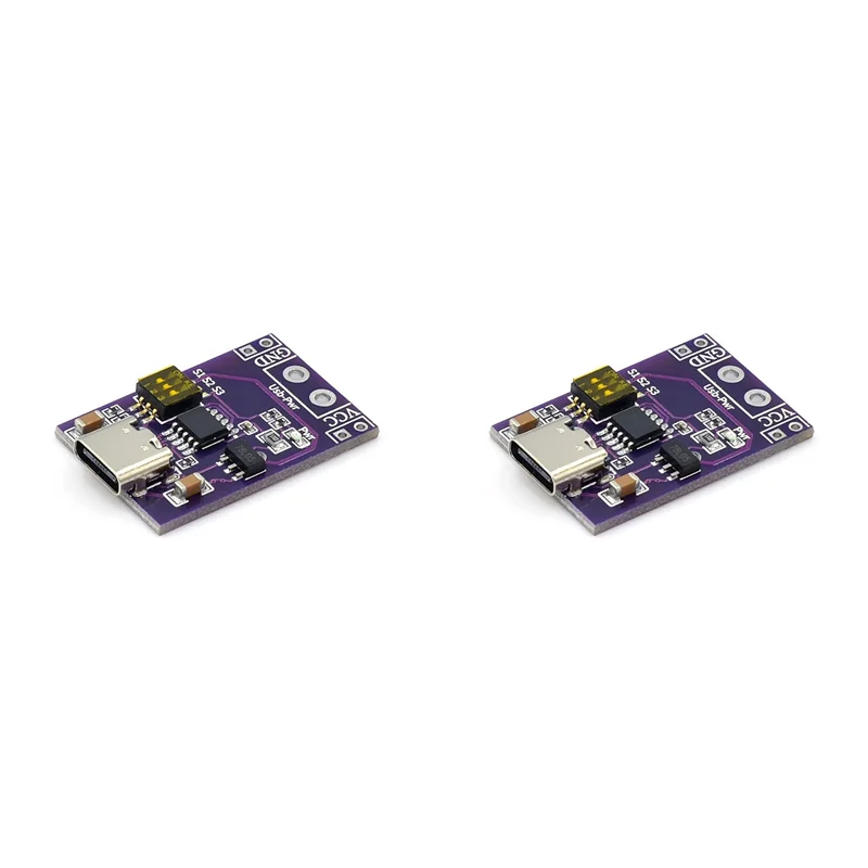 A29F-2Pcs Type-C QC PD2.0 PD3.0 To DC Spoof Fast Charge Trigger Poll Detector USB-PD Notebook Power Supply Change Board