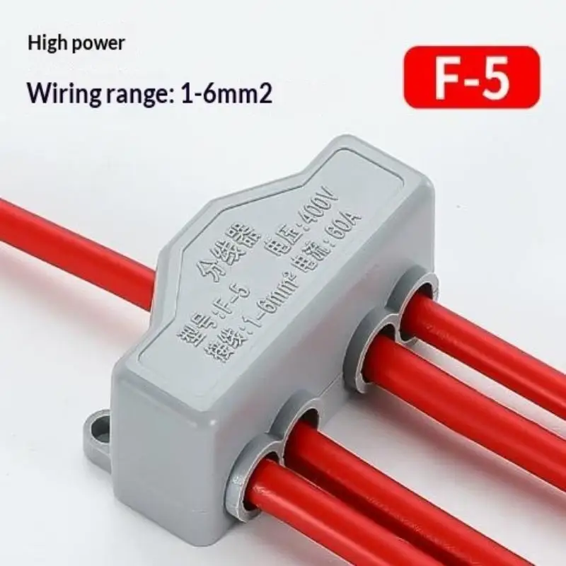 Compact Splice Electrical Connectors High Power High Power Splitter Conductor Brass Wire Connector Terminal Blocks【Homeclub】