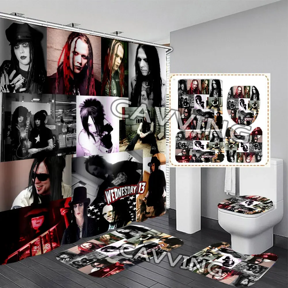 

Водонепроницаемая занавеска для душа, коврик для ванной с 3D принтом в среду 13, нескользящий, коврик для ванной, домашний коврик K02