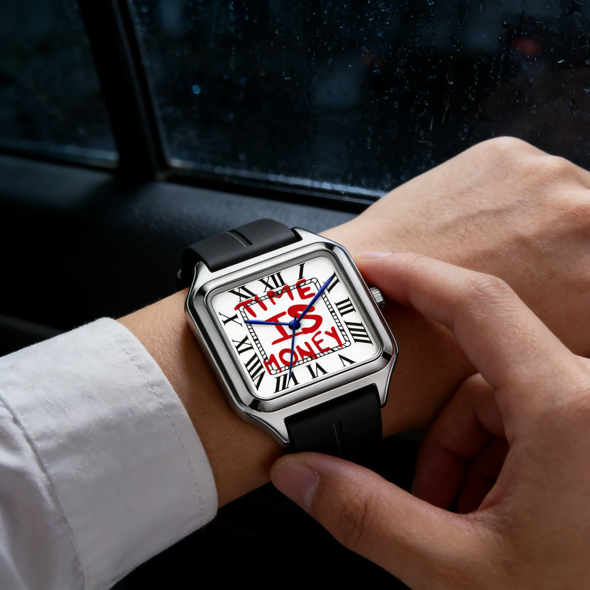 TIME IS MONEY Men's Waterproof - Cartier Watch Santos ulasan dan harga