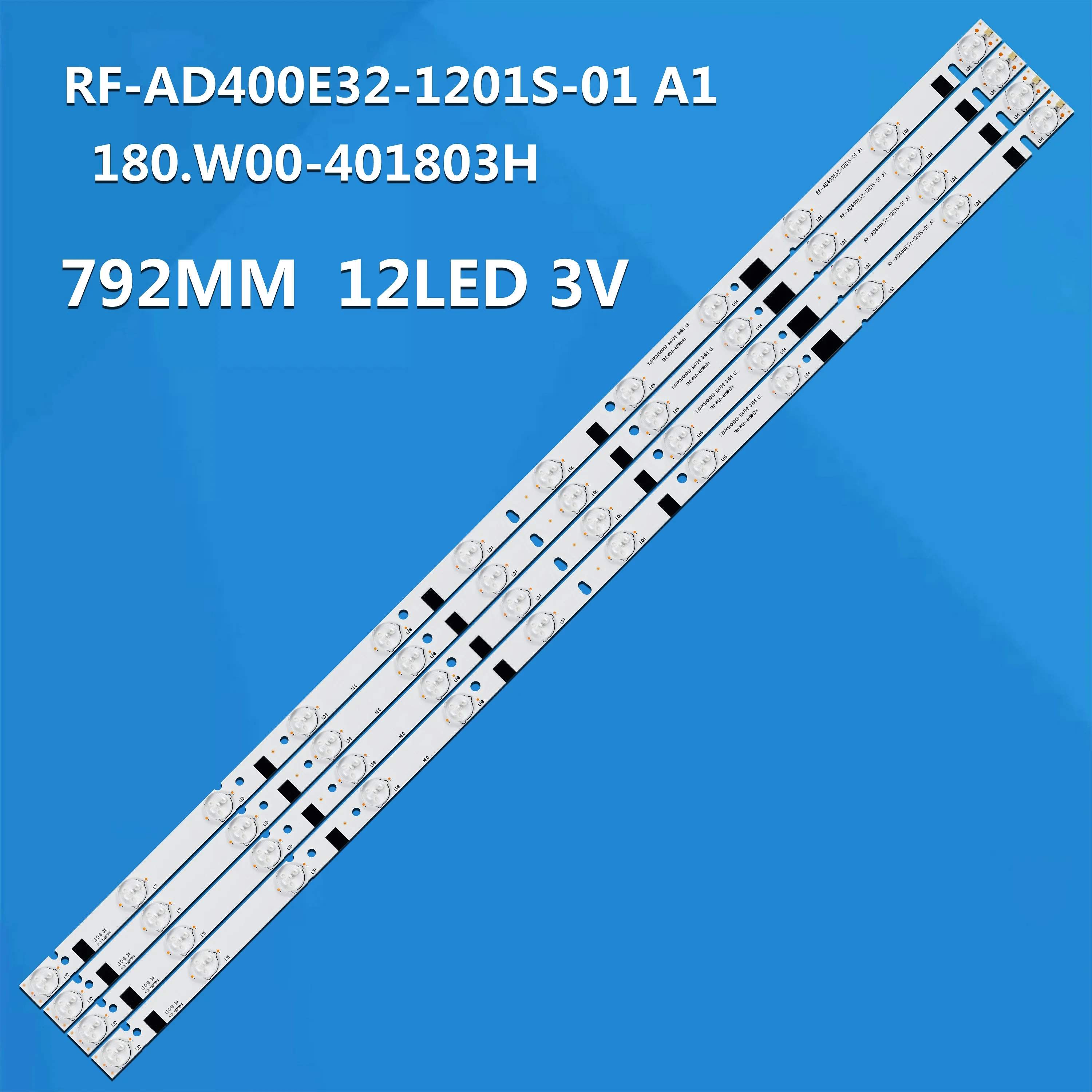 

LED backlight strip 12lamp RF-AD400E32-1201S-01 A1 V400HJ6-PE1 V390HJ5-XCPE1 TJ100K5000000 180.W00-401803H CX400DLEDM ST HS-4040