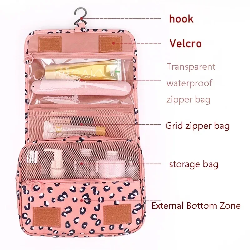 High Capacity Makeup Bag Travel Cosmetic Bag Waterproof Toiletries Storage Bags Travel Kit Ladies Beauty Bag Neceser Organizer