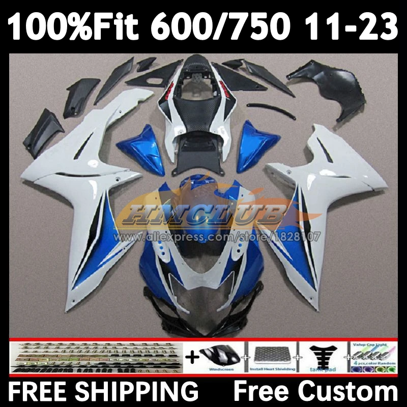 Body For SUZUKI GSXR 600 750 2018 2019 2020 2021 2022 2023 white stock 17No.84 K11 GSXR600 GSXR750 18 19 20 21 22 23 24 Fairing