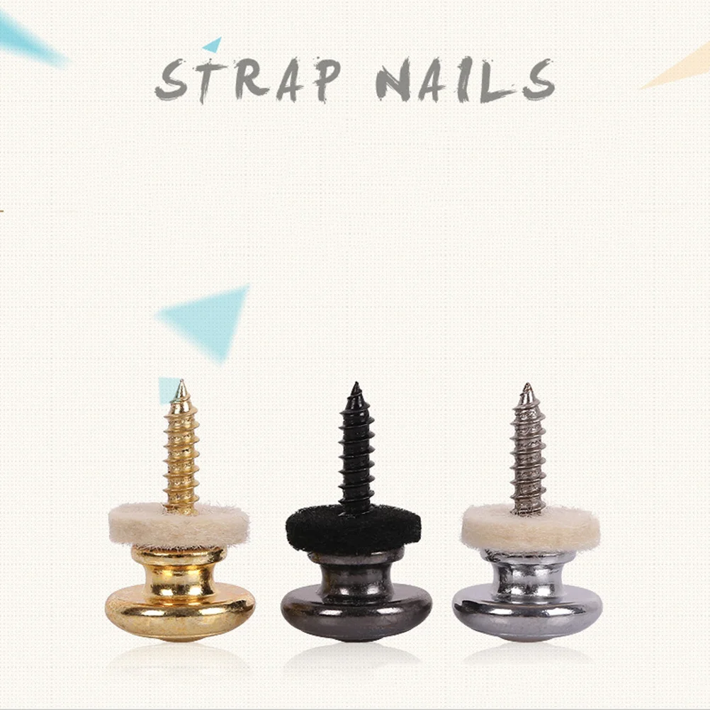

7 Pcs Guitar Strap Buckle Belt Hardware Acoustic Fixator Accessories Ballad Attachment Screw Bolt