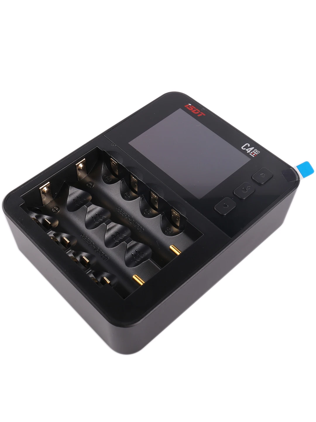 2021 New ISDT C4 EVO Smart Battery Charger Type-C QC3.0 Output for AA AAA Li-ion Battery IPS Display Screen and Fire Prevention