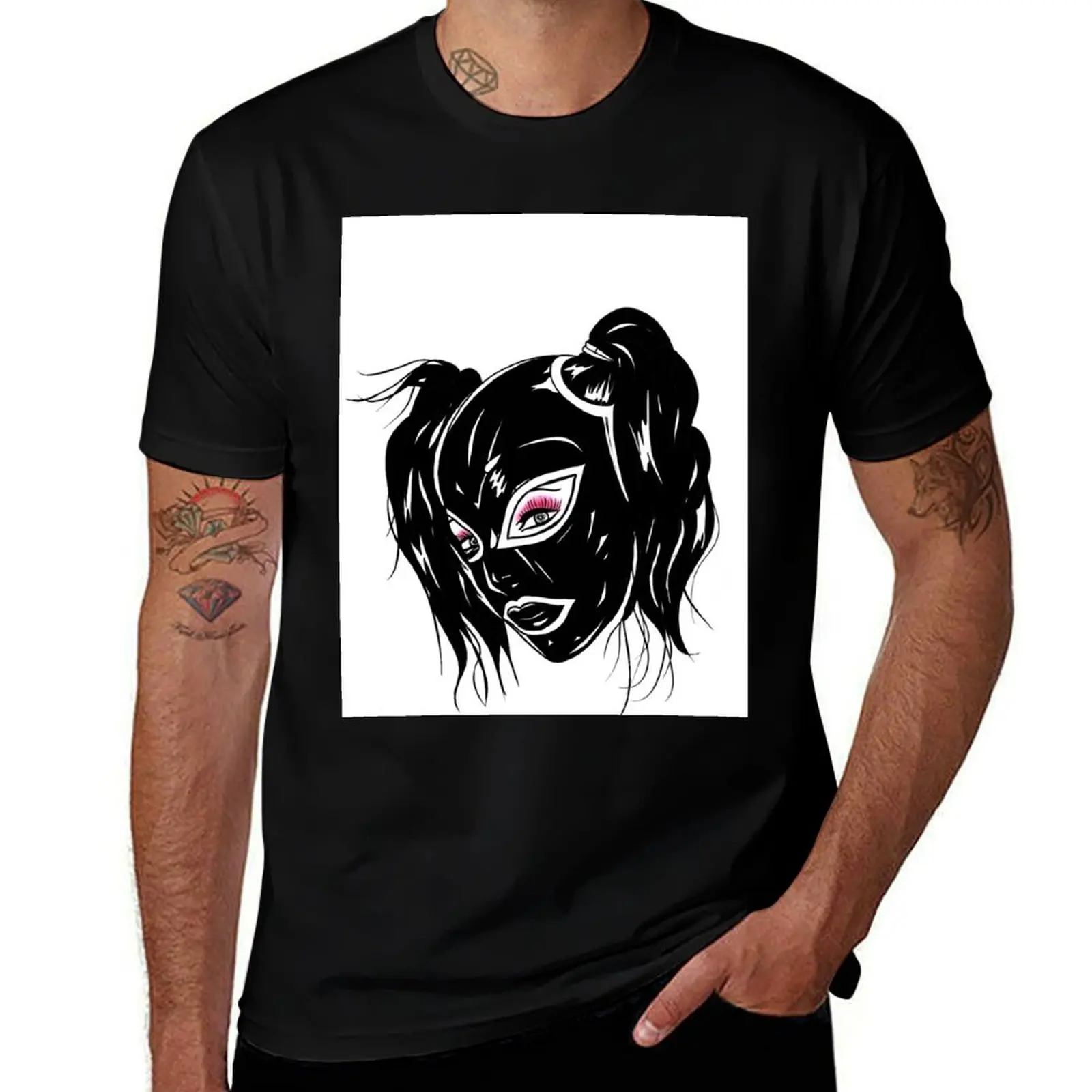 

Мужские рубашки, рубашка, забавная футболка с капюшоном, хлопковая латексная темная хлопковая футболка, мужской тяжелый юмор