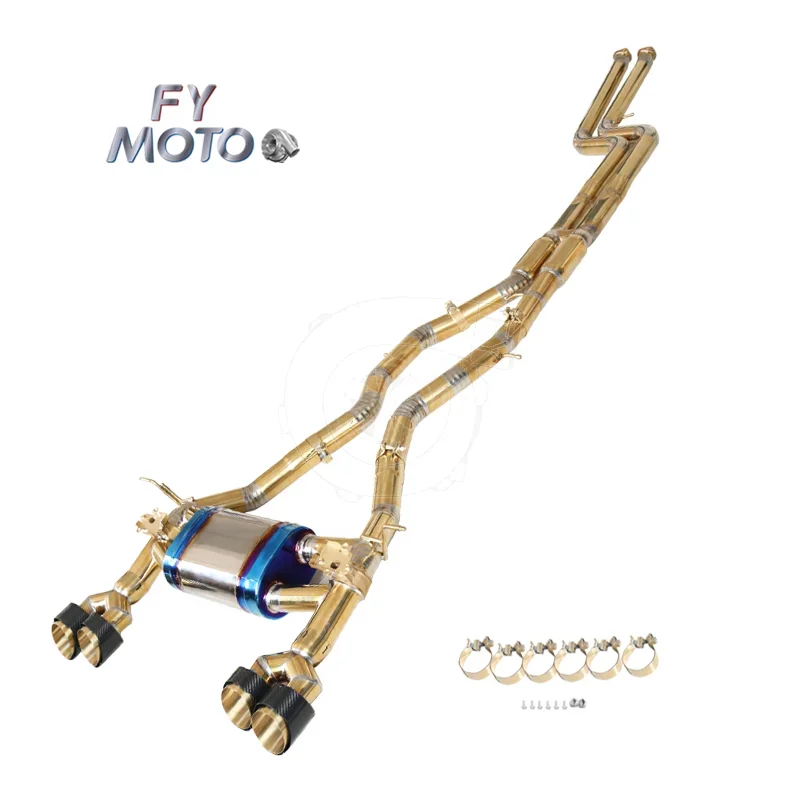 New arrivals  Golden Titanium EAHAUST Catback For BMW M3/M4 F80/F82 S55 3.0T Engine 15-19