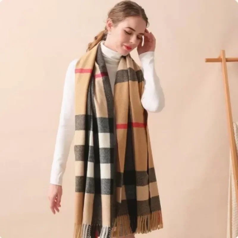 Fashion Luxury Brand Women Scarf Cashmere Feeling Shawl Winter Warm Outdoor Pashmina Scarves Wrap Lady Decorate Neckerchief