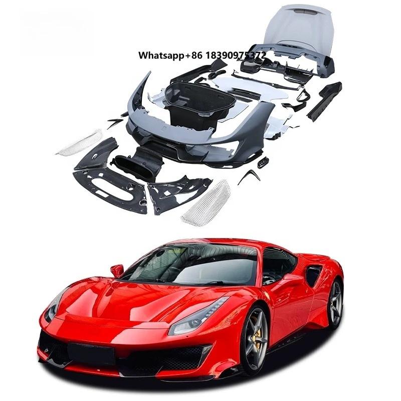 New Arrival Upgrade to Pista Style Dry Carbon Fiber Car Body Kit for  Front Rear Bumper Side Skirt Hood Vent BodyKit