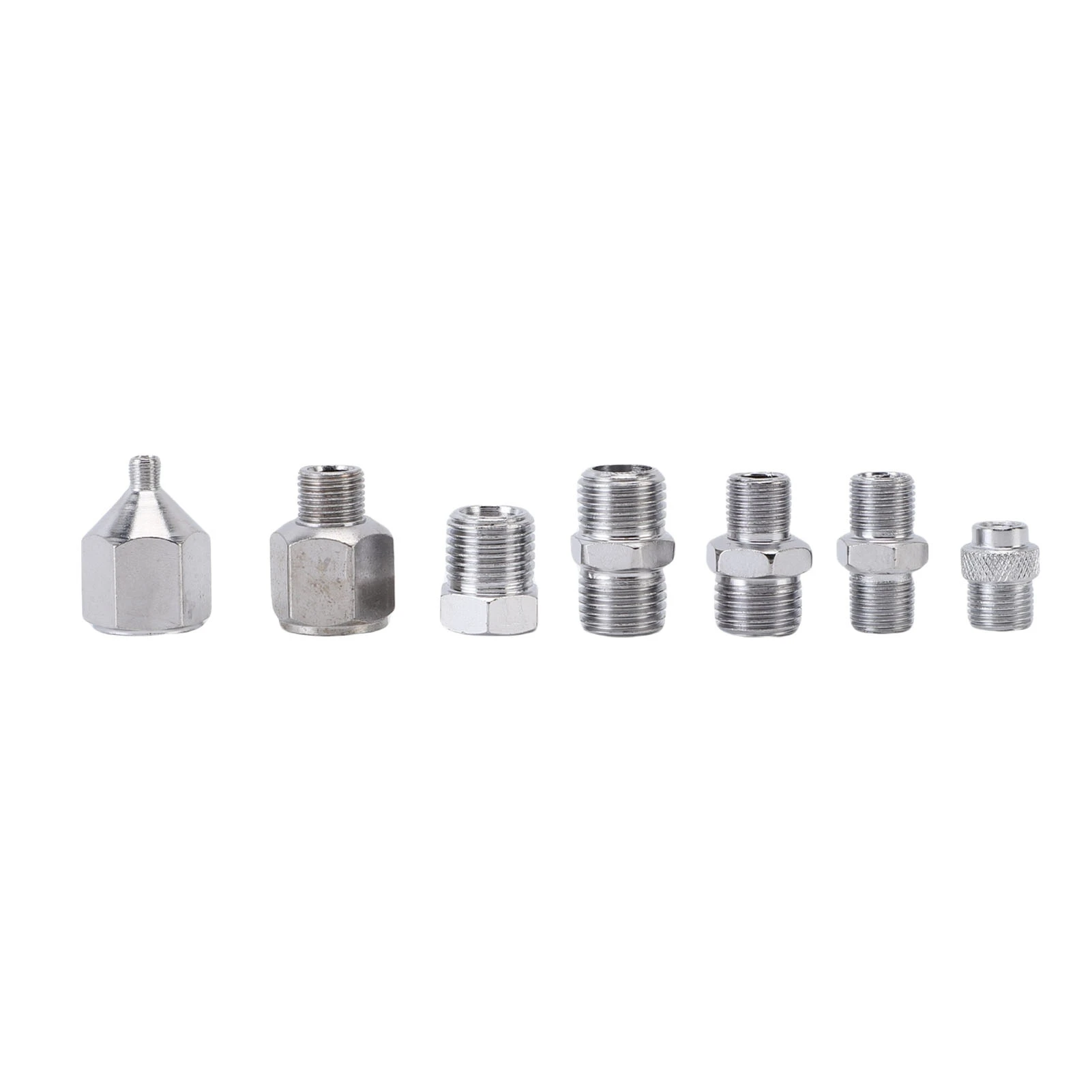 7Pcs Airbrush Adapter Set Stainless Steel Air Brush Quick Disconnecting Fittings for Air Compressor