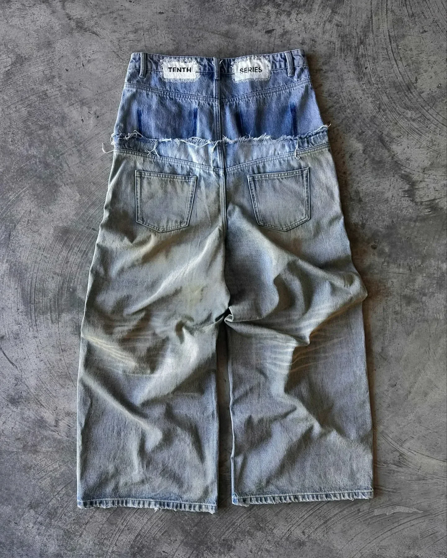 2026 Spring and Autumn New Style Neutral Y2K Style Fashionable Street Wide Leg Pants Retro Loose Straight Leg Double Waist Jeans