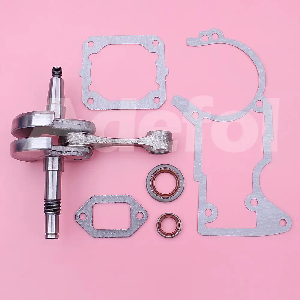 Crankshaft w Crank Gaskets Oil Seal Kit For Stihl MS440 044 Chainsaw Parts Replacement 1128 030 0406, 9640 003 1320