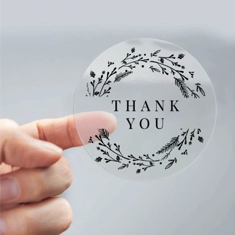 500 قطعة/المجموعة ملصقات مخصصة تصميم شخصي مربع مستدير ملصقات شعار مقاوم للماء لشركة الزفاف تغليف هدايا عيد الميلاد #4