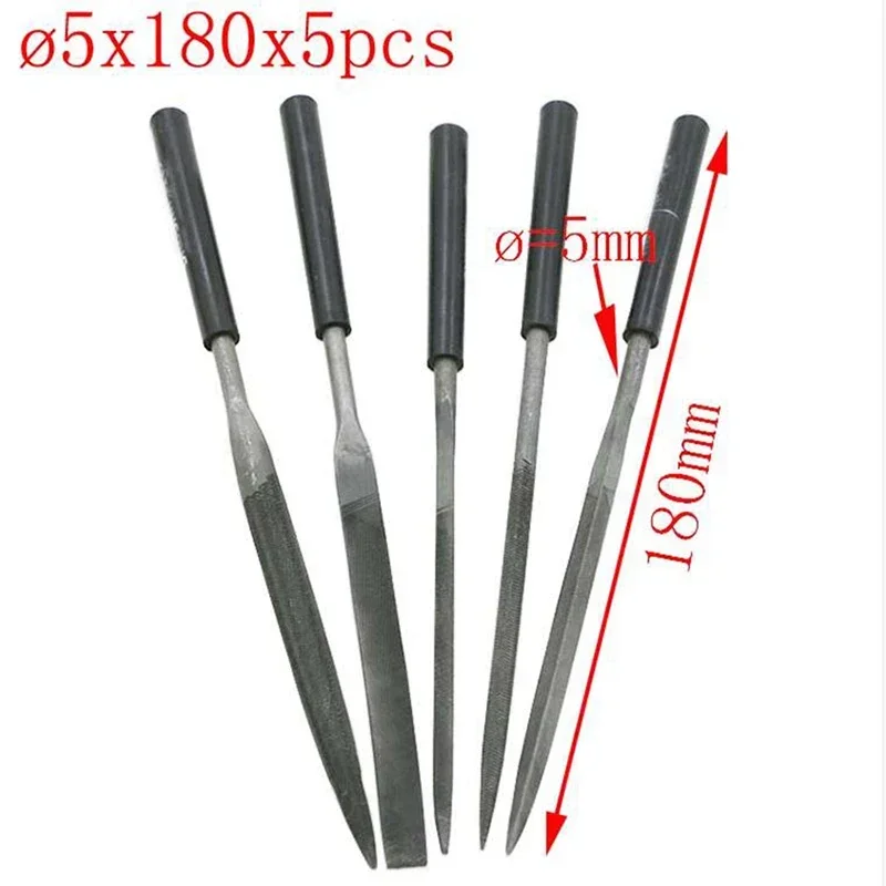 5pcs/set 140/180mm Metal File Mini Assorted Rasp Diamond Needle File set Repair Tool Jewelry Wood Grinding Hand File Tools
