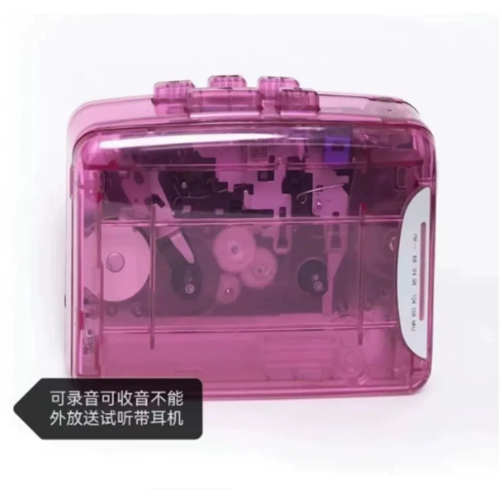 Vintage Cassette Tape Player Portable Hi-Fi Stereo Radio Nostalgic Walkman for Walkman with Hi-Fi Stereo Radio Blue and Pink