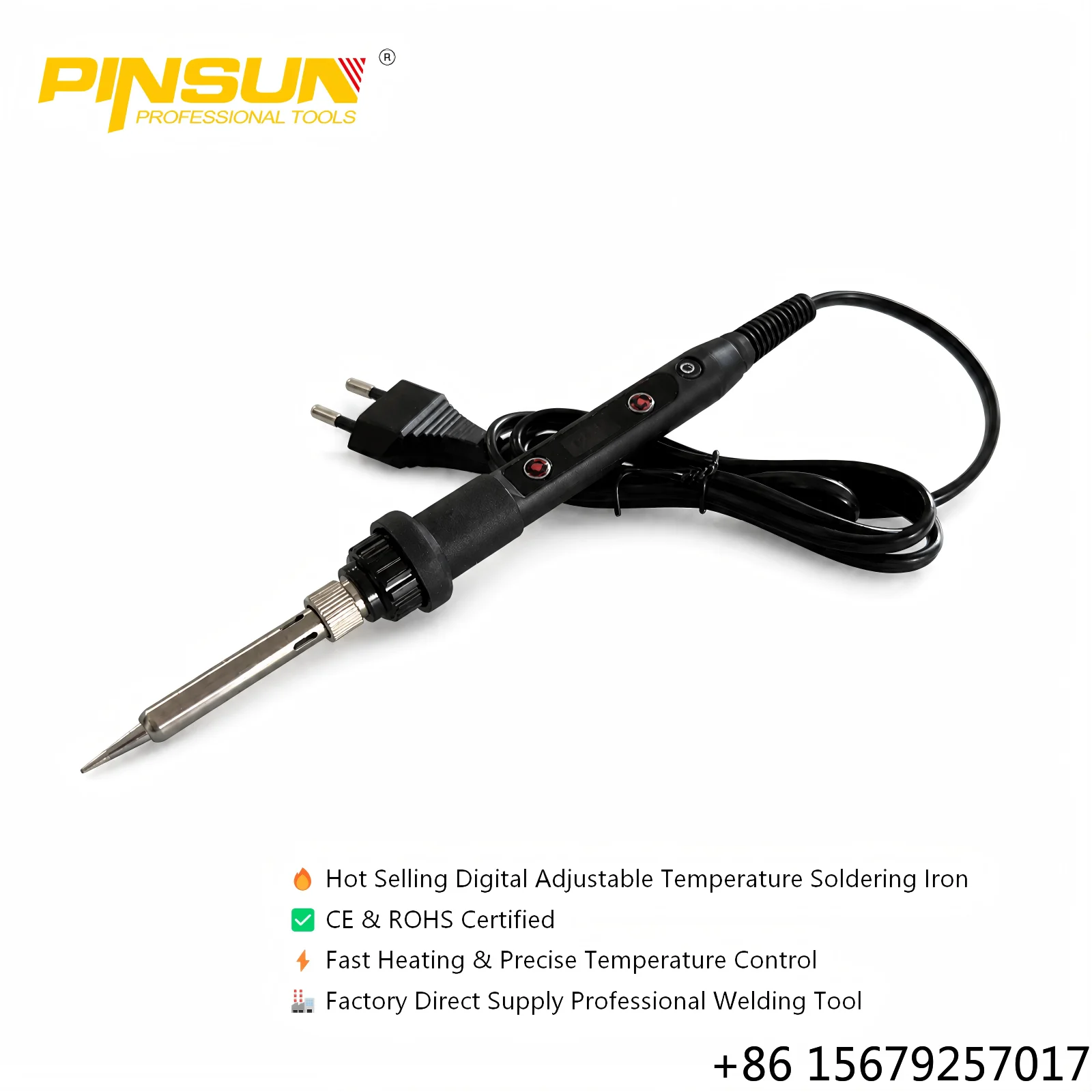 Hot Selling Digital Adjustable Temperature Automatic Drive Pencil Grip Soldering Iron Precision Soldering Welding Tool 20-80W