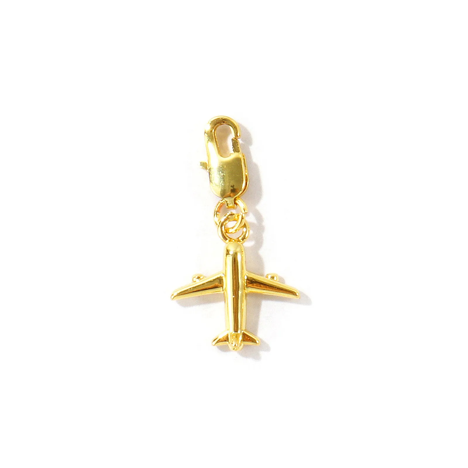 2 Stück Messing-Hartriegel-Anhänger, Kreuz, Sonne, Hartriegel, Flugzeug, 18K vergoldet, klare Zirkonia-Anhänger für die Herstellung von DIY-Halsketten – Detail 12