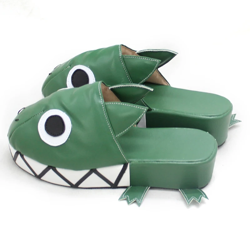 Anime Bienvenue à l'école des démons! Chaussures de Cosplay Iruma-kun Valac Clara, pantoufles vert foncé pour femmes et filles