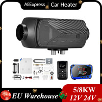 2/5/8KW Diesel Air Heater Car Heater 12V/24V With Silencer Remote Control Truck Boat Bus RV Trailer Air Diesel Parking Heater