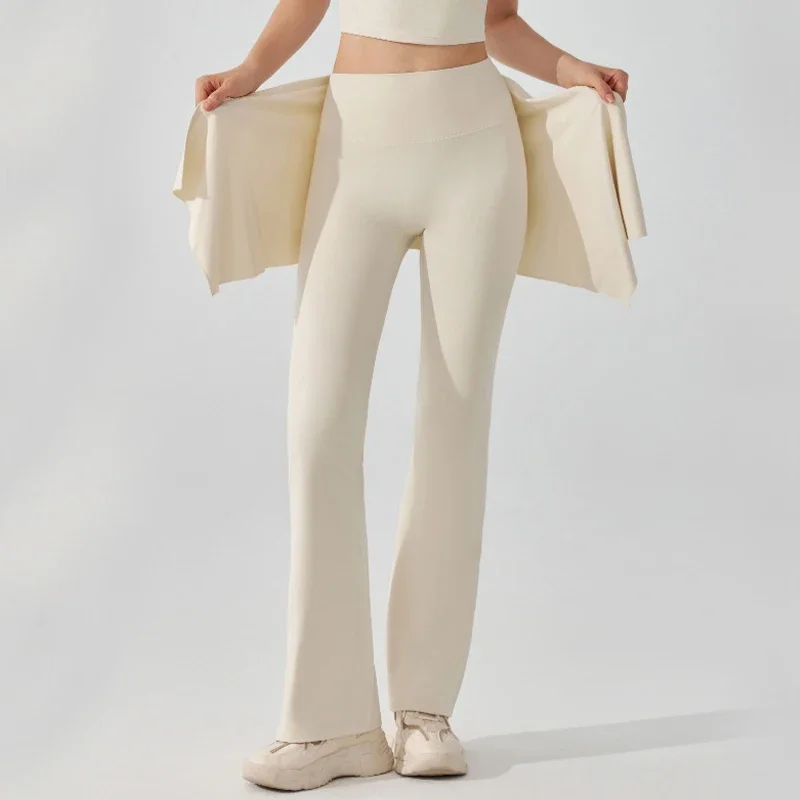 Women High Waist Yoga Pants Solid Color Buttery Soft Gym Flared Trousers Super Stretch Buttery Soft Workout Pants Sportswear