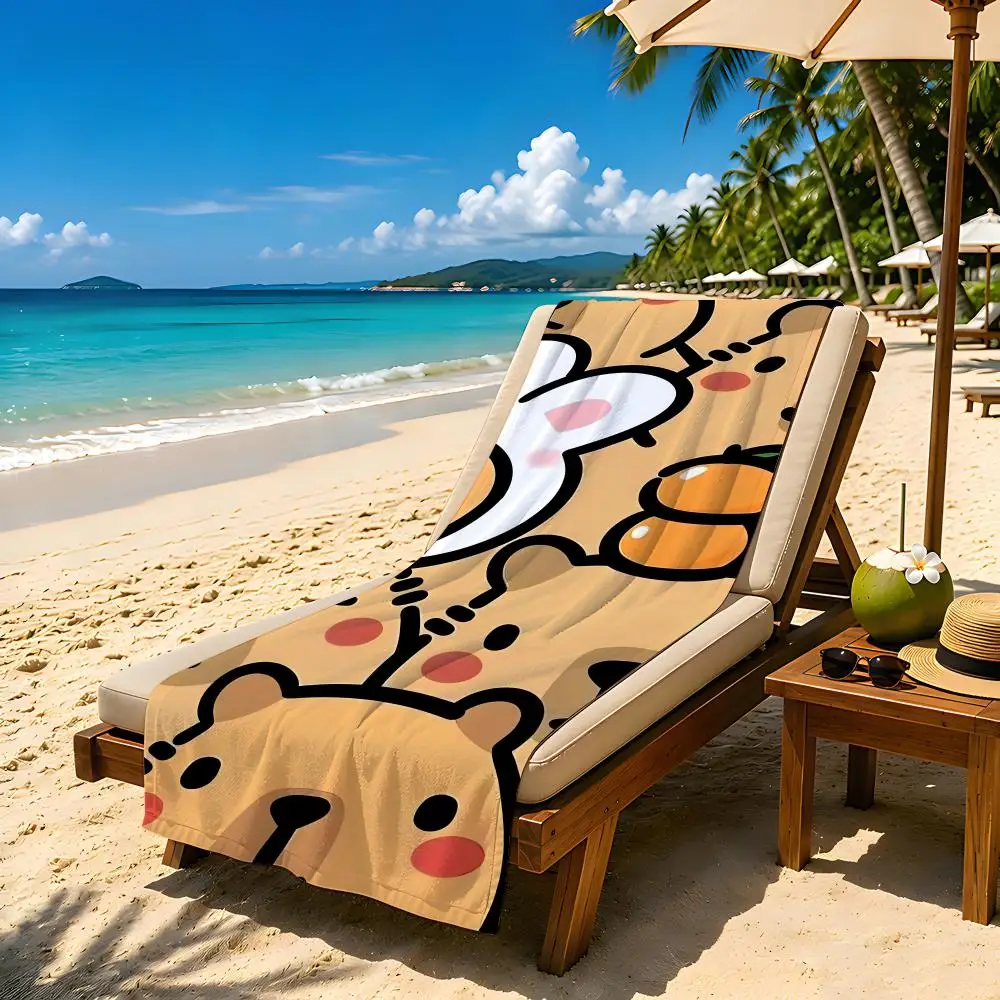 Animal C-Capybara Towel Extra Large Beach Towel Quick Dry Sand Free Super Absorbent Lightweight Hot