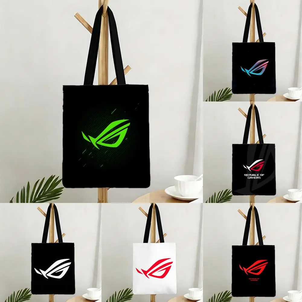 Brand Peripheral Republic Of Gamers Storage Bags Bags Series Print Bag Lightweight Shoulder Daily Shopping Bags