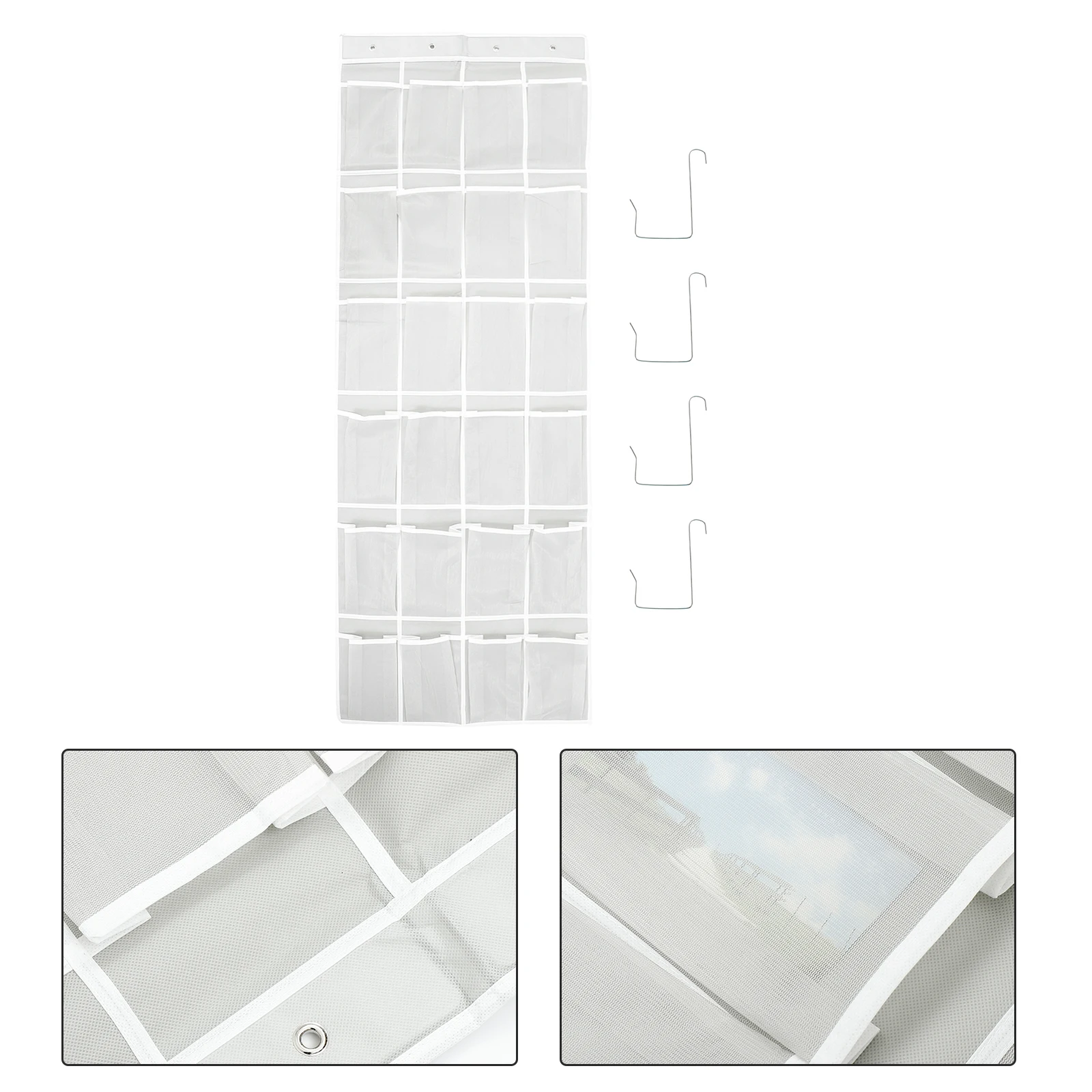 

Non Woven Wall Hanging Bag Pocket Grey Pouch Multi Cell Space Saving Door Decor ganizer Storage Solution Household Storage Tool