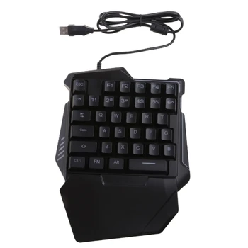 F3KE 게이머 한손 게이밍 키보드 키패드 RGB 백라이트 35키 미니 키패드 스타일리쉬