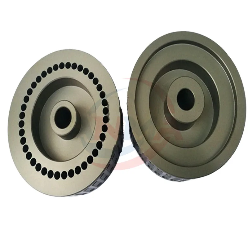 1 pieces 2 Rows Holes Suction Wheel Stahl Folding Machine124X53X18MM ZD.233-028-0100 Suction Wheel