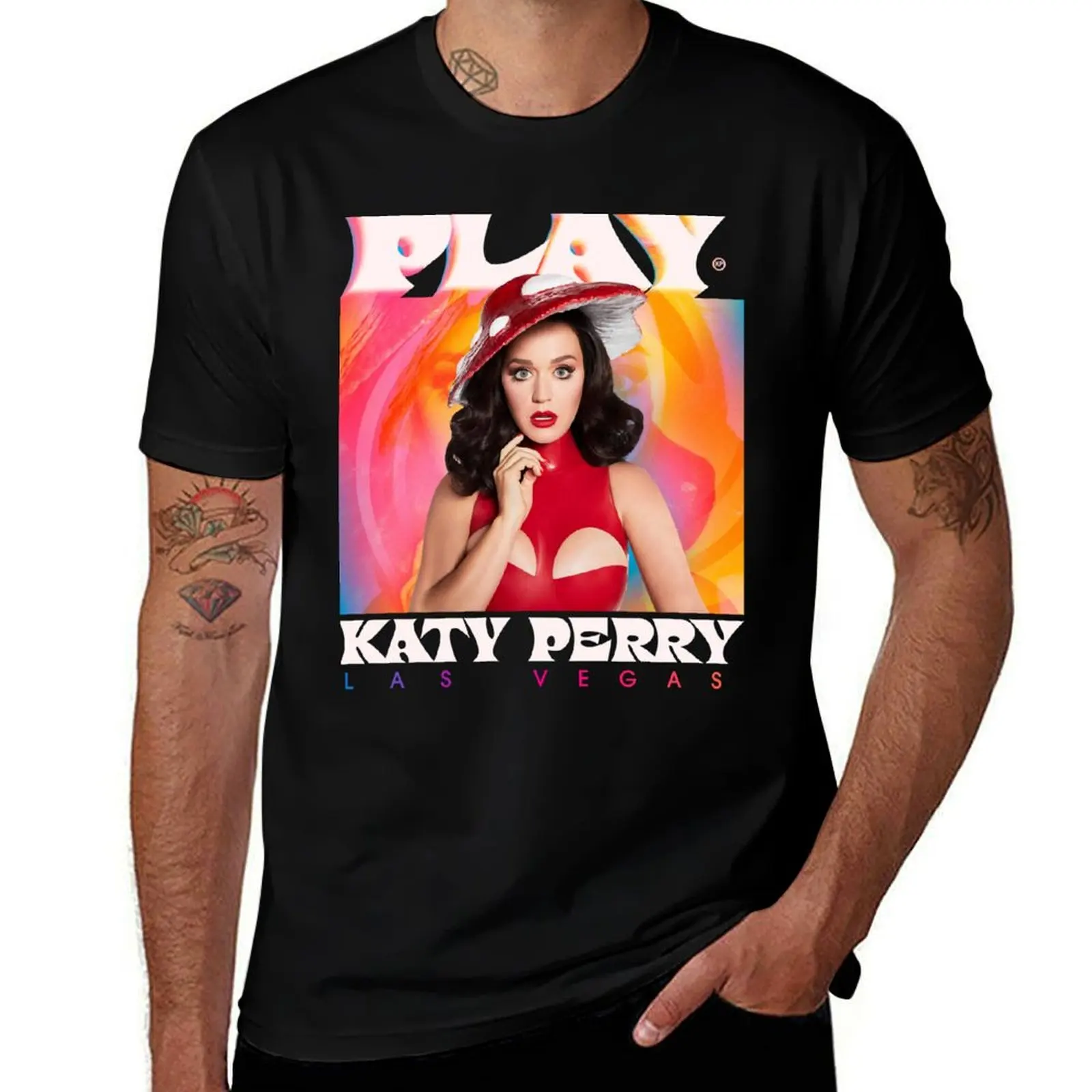 

Katy Perry Play Admat T-Shirt sweat Funny t-shirt heavy weight t shirts for men