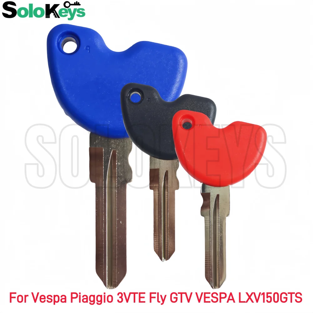 10Pcs/Lot SOLOKEYS Motorcycle Replacement Key For GTV VESPA LXV150 GTV250 GTS GTS250 GTS300 Vespa Piaggio 3VTE Fly 125 250 300