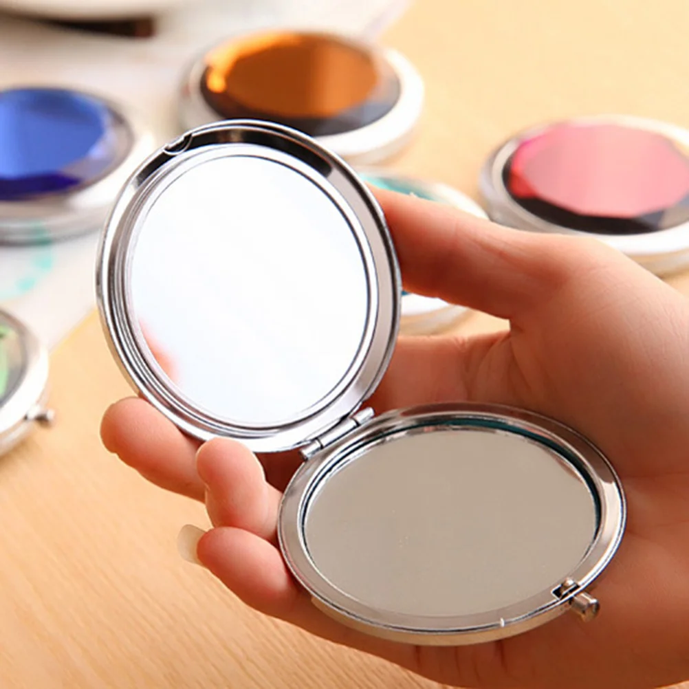 metal mirror pocket mirror makeup mirror foldable mirror women cosmetics mirror