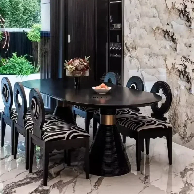 Silla de comedor Medieval de diseño de madera de fresno, respaldo de madera maciza, Sillas Nordicas, silla de maquillaje francesa de trébol de cuatro hojas para Hotel