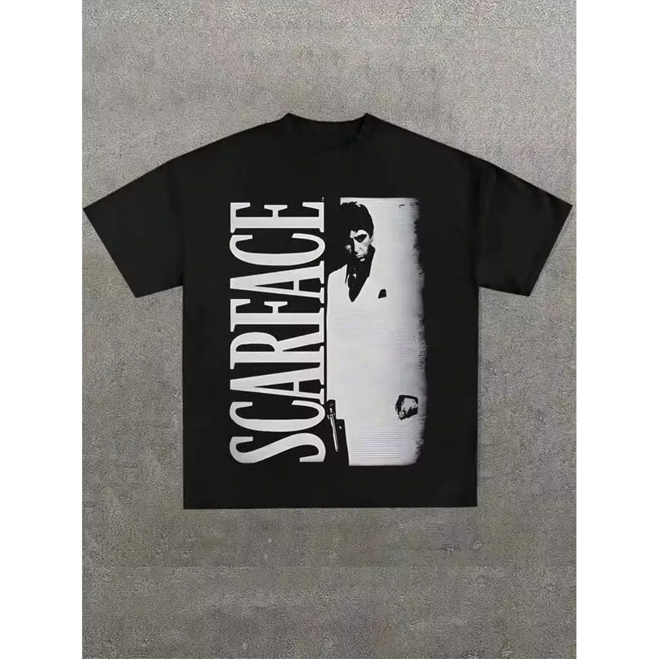 Scar Face Tony Lots O Light ,(1 Pcs )100% Cotton Casual Printed T-Shirt,Crew Neck Short Sleeve Cotton T-Shirt,For Going Out,Gift,Summer,Unisex