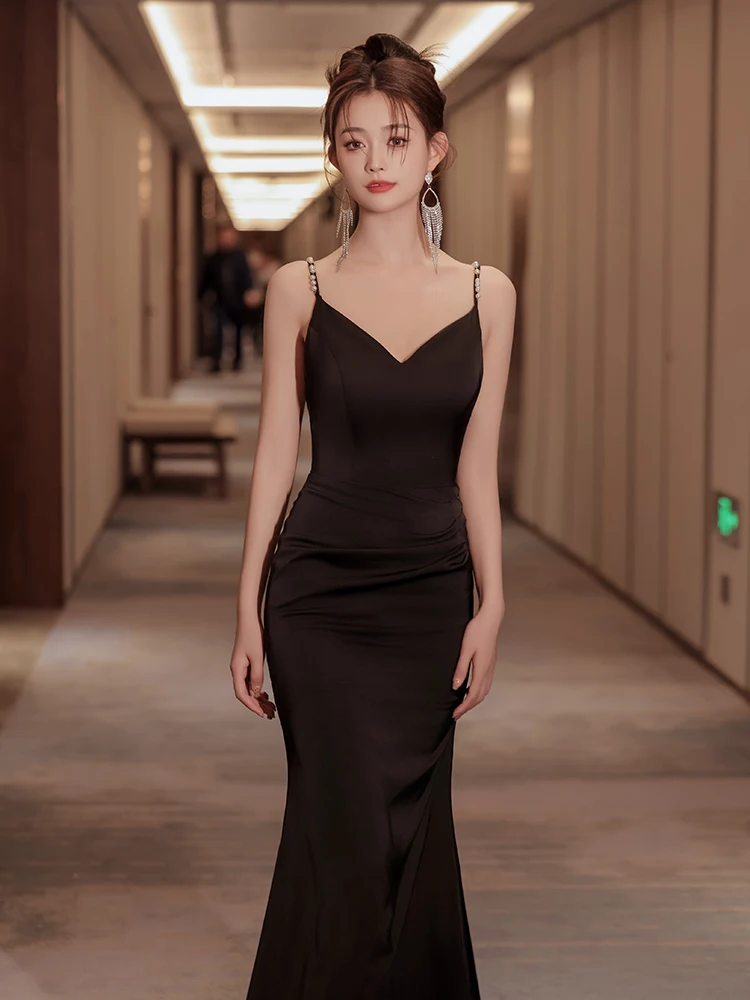 

Ele Bla Evening Gown Women's 2025 New High-End Sensation Year Conference Luxury Small ence High-end Bal Tail F...