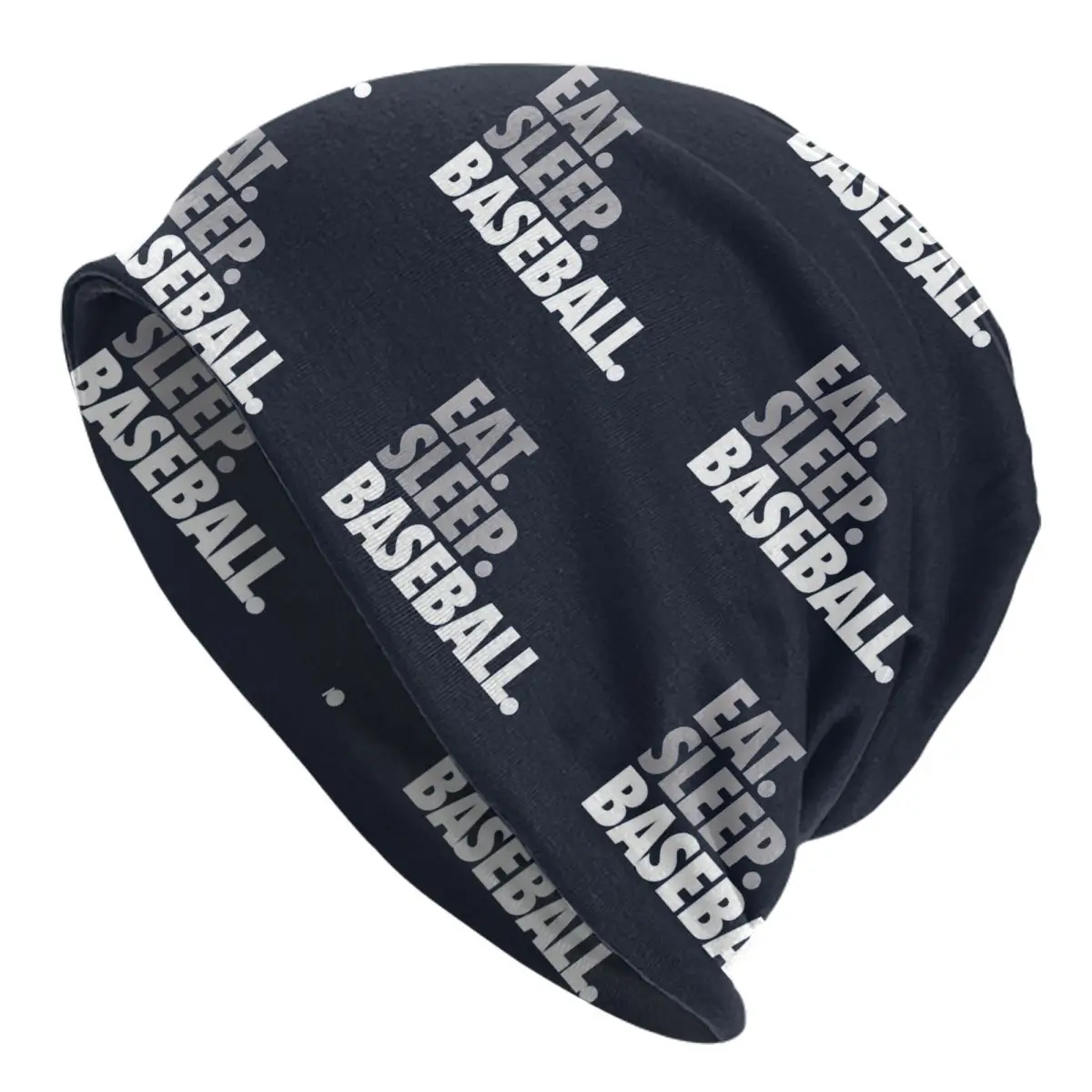 Eat Sleep Baseball Men Women Adult Beanies Caps Knitted Bonnet Hat Warm Fashion Autumn Winter Outdoor Skullies Hats
