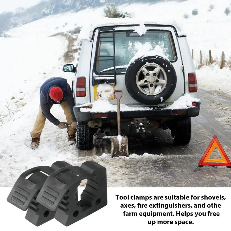 Shovel Mount For Roof Rack Clamp Mount Bar Clamp Rubber Clamp Grip Off-Road Tool Grip Shovel Mount Quick Release Fire