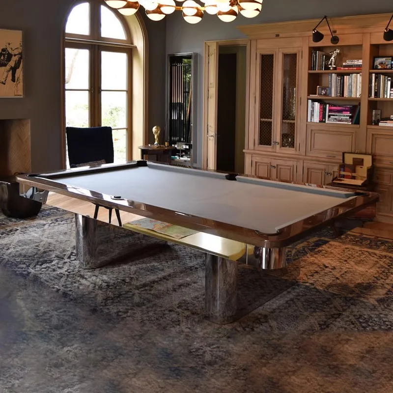 Factory Wholesale Customized Durability Design Fashionable Modern Billiard Metal and Wood Pool Table on Sale