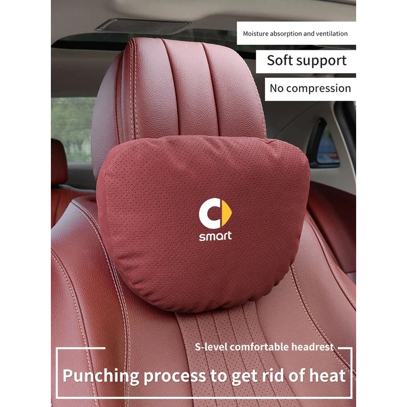 For Smart Fortwo Forfour 451 450 453 EQ Coupe Cabrio Crossblade Car Headrest Neck Support Seat Lumbar Cushion Soft Neck Pillow