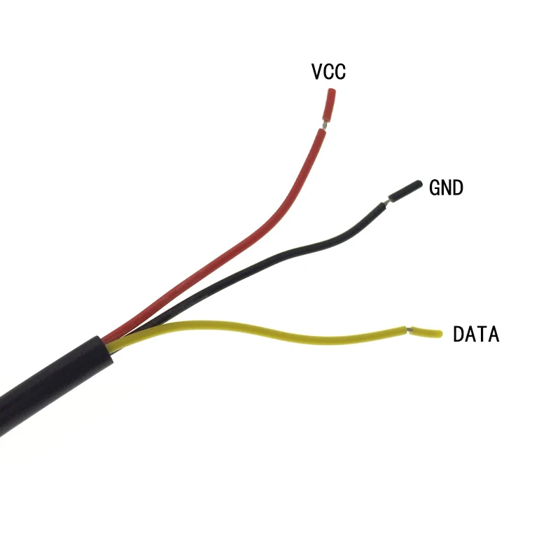 DS18B20 Stainless Steel Package 1/2/3meters Waterproof 18b20 Cable Temperature Sensor  Probe