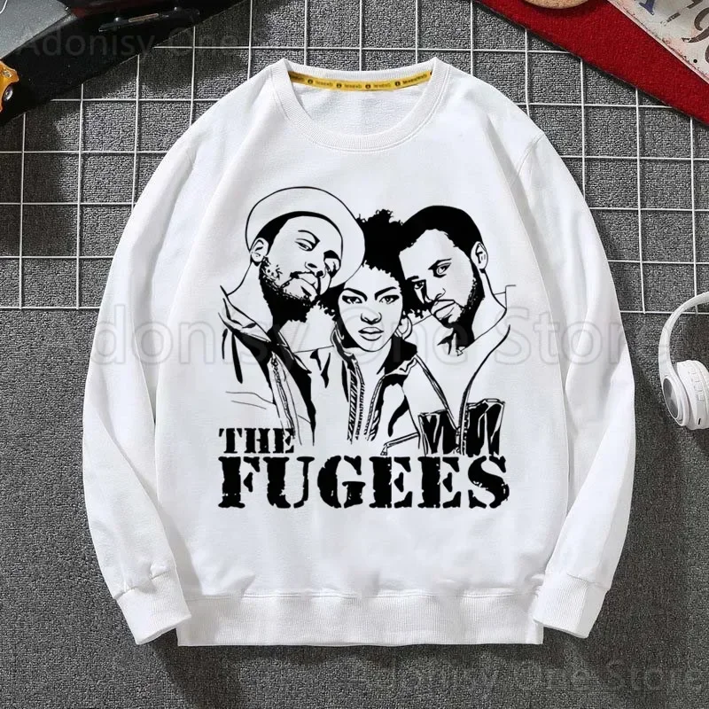 Fugees Refugees Lauryn Hill Men Hoodie Autumn Hip Hop Streetwear Men Pullover Sweatshirts Hoodies Mens White Color Hoodie Male