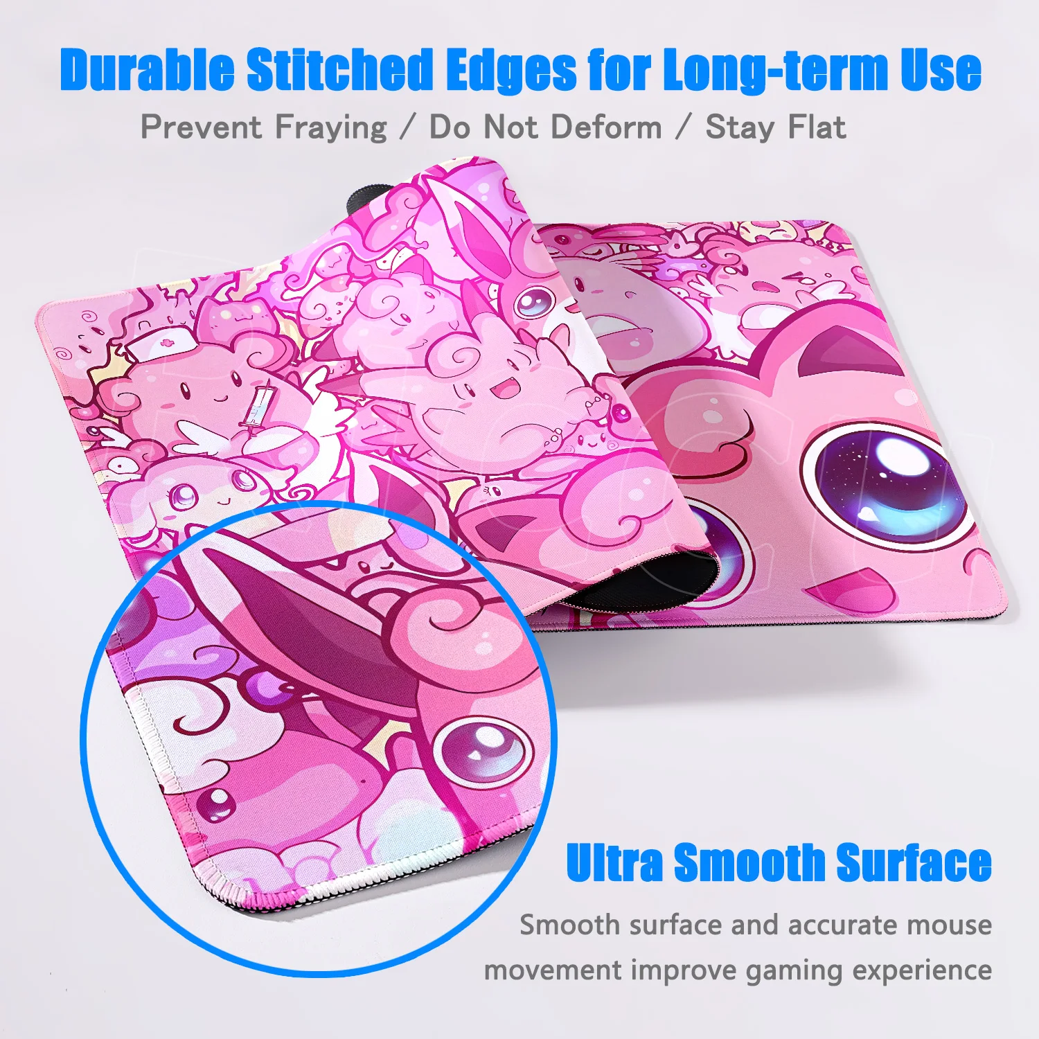 Nowa Różowa Urocza Podkładka Pod Mysz Pokemon Jigglypuff Podkładki Gamingowe Duża Podkładka Pod Klawiaturę Mata na Biurko Podkładki Pod Myszki do Komputera Laptopa — zdjęcie produktu 4