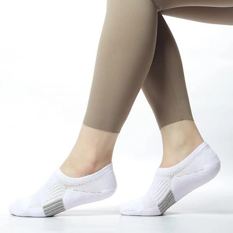 6/12 Paar Damen Atmungsaktive Mesh Unsichtbare Söckchen Sommer Leichte Atmungsaktive Elegante Einfarbige Sport-Freizeitsocken – Detail 4