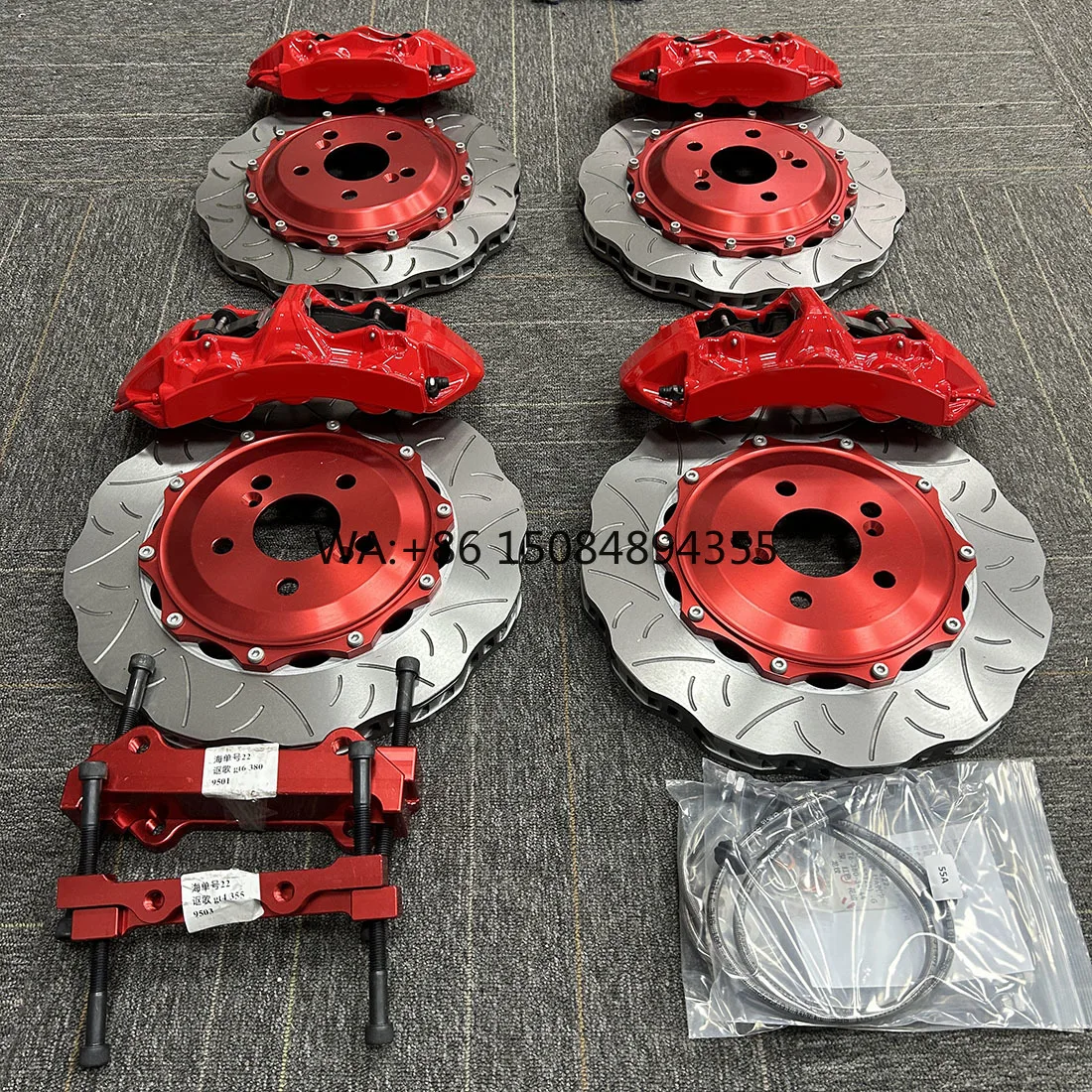 

6 Pot Brake Caliper 380mm Custom Color Logo Modified Racing Auto Brake System Parts