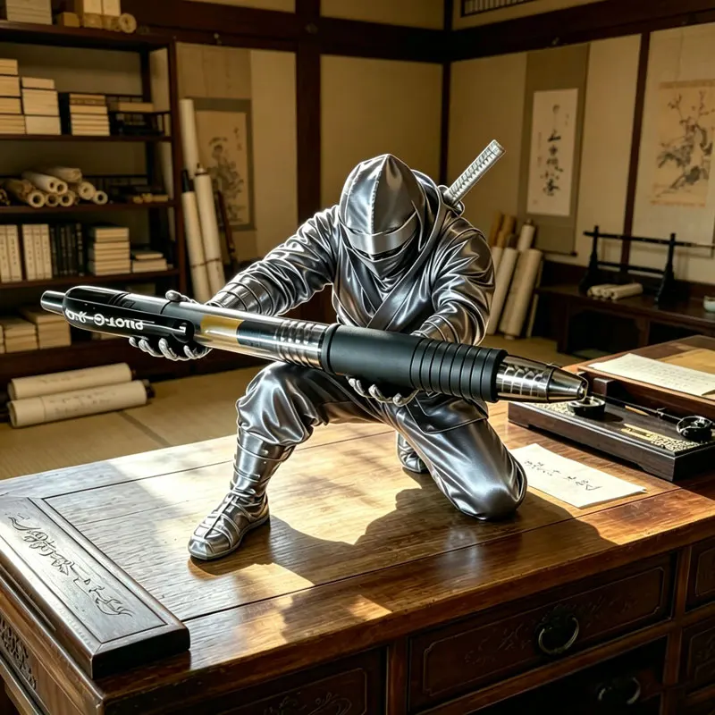 3D Printing Plastic Pencil Rack Unique Gift Office Stationery Decor Japanese Ninja Pen Holder Cool Anime Samurai Desk Organizer
