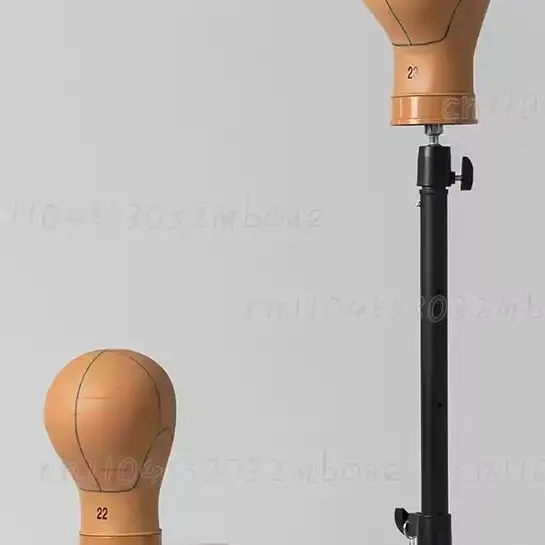 Cork Canvas Mannequin Block Head with PVC Base for Wig Styling And Retail Display 21-23 Inch Salon Wig Production Tool