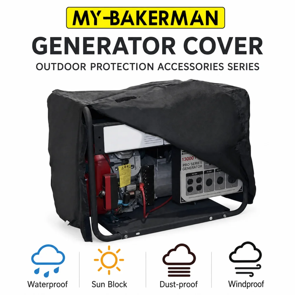 210D Oxford Generator Cover Waterproof, Outdoor Machine Dust Rain Protector, Universal Engine Sun Protection Cover for All Kinds