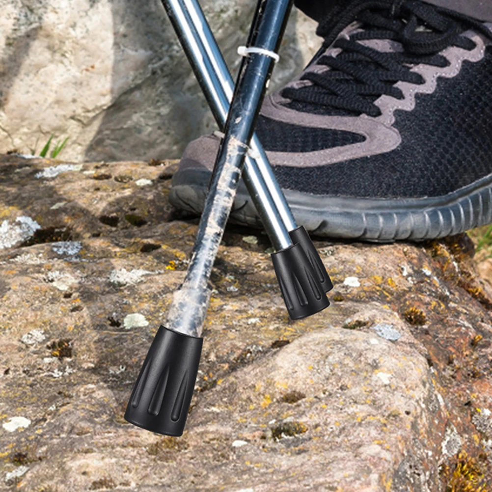 

6pcs Non-Slip Cane Walking Stick Replacement Tips Anti-Skid Crutch Pads Thickened Pole Tip Covers Hiking Trekking Accessories
