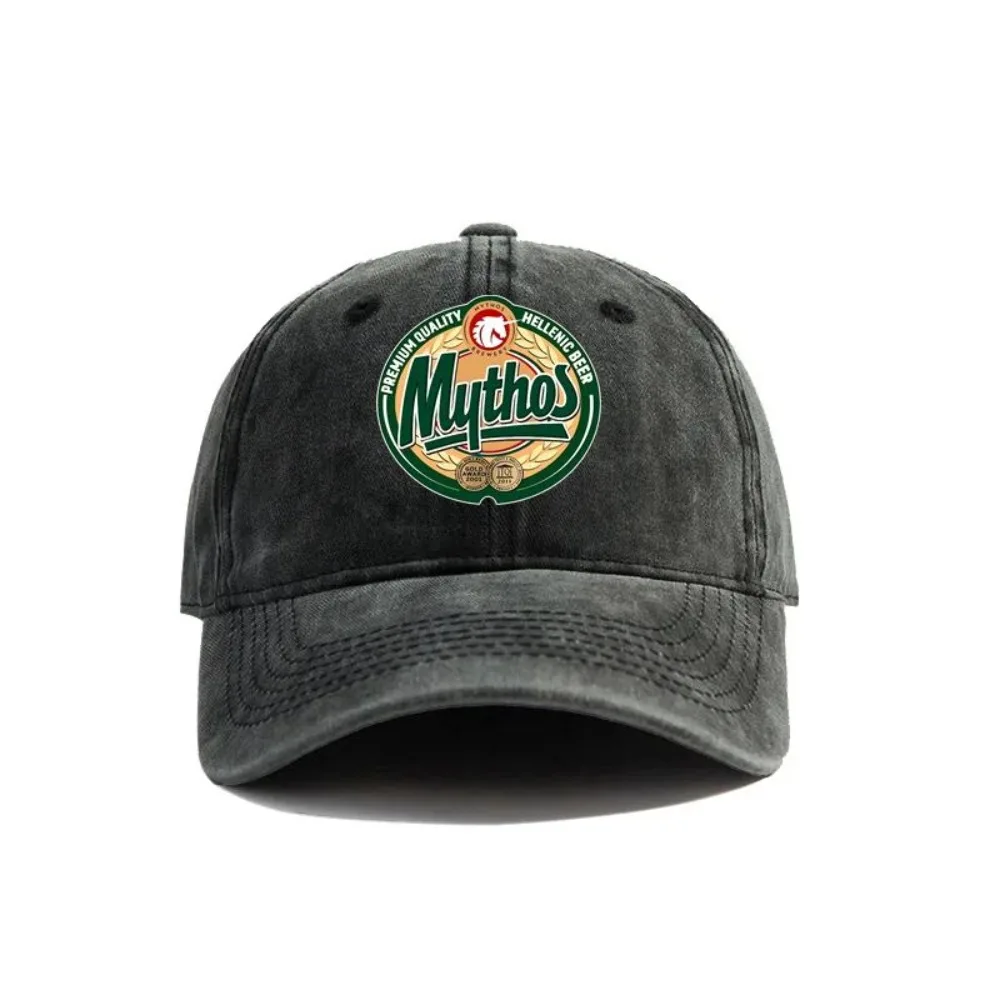 

2026 Mythos Beer Baseball Caps Distressed Hats Dad Cap Men Women Retro Outdoor Summer Adjustable Mythos Greek Beer Hats Casual