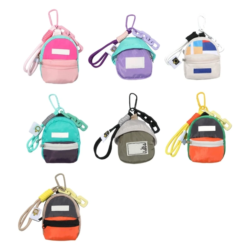 Colorful Backpack Keychain Accessory Practical Miniature Backpack Keychain Unique Key Holder For Daily Necessities